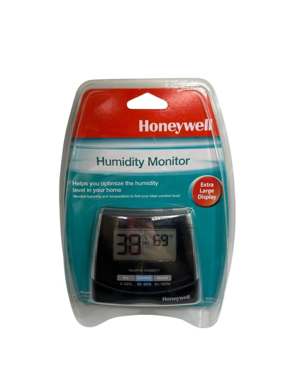 Honeywell Humidity Monitor LED Display and Temperature Reading HHM10B Black NEW
